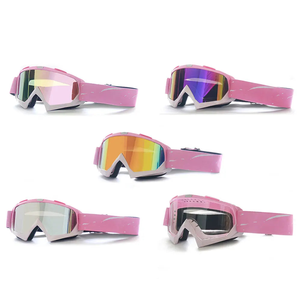 Motocross Glasses Motorcycle Pink Sunglasses Man MTB ATV Mask Windproof Protection Skiing Cycling Racing Off-Road Goggles