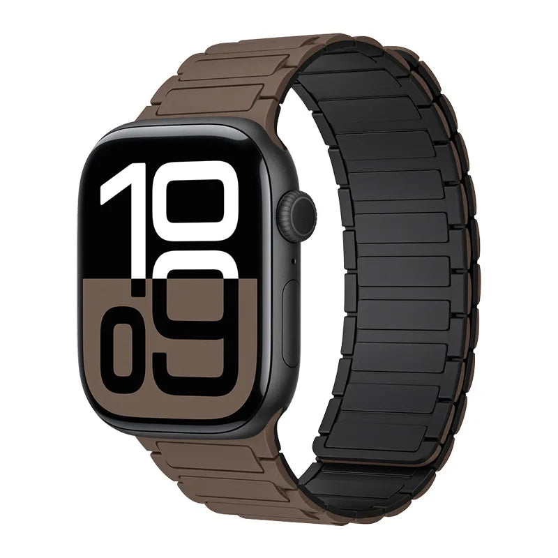 Magnetic Silicone Band for Apple Watch Ultra 3 2 49mm 46mm 42mm 45mm 44mm 40 41mm Strap IWatch Series 11 10 9 8 7 6 SE Bracelet