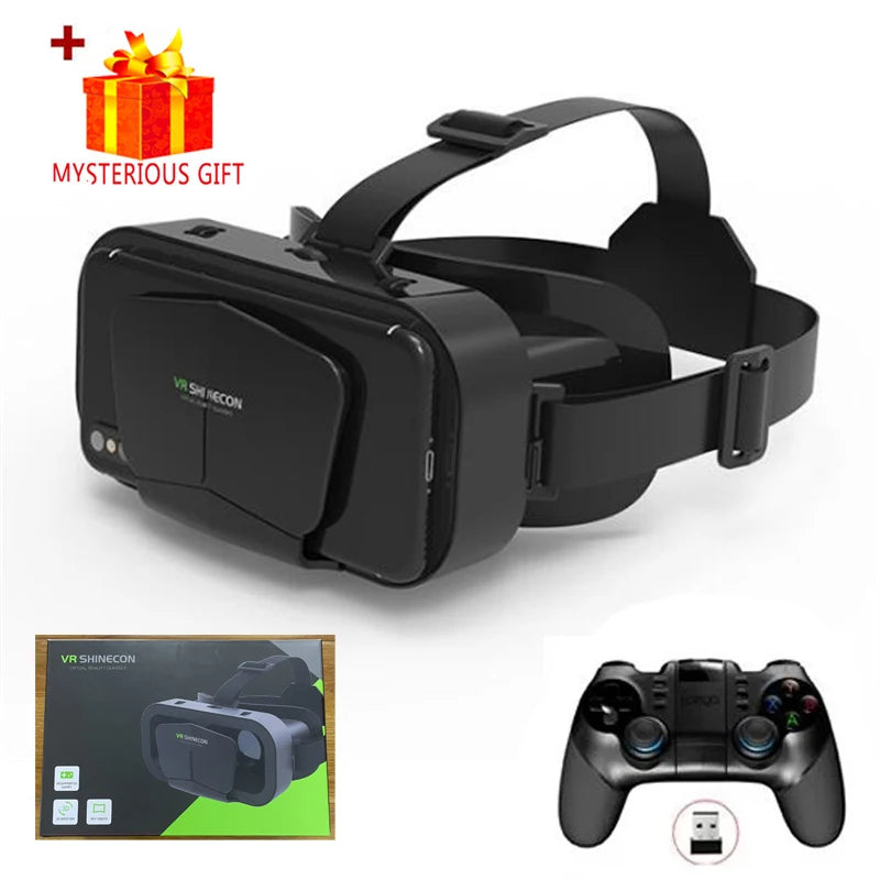 3D Virtual Reality VR Glasses For Phone Mobile Smartphones 7 Inch Headset Helmet Game Wirth Real Viar Goggles Devices Lenses Set