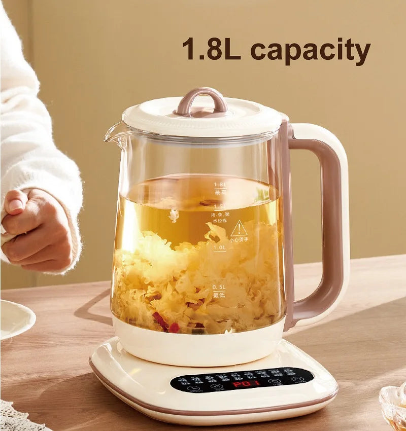 1.8L Smart Electric Kettle Multi-function Health Pot Glass Temperature Control Pot Appointment Baby Milk Pot Home Tea Maker 220V