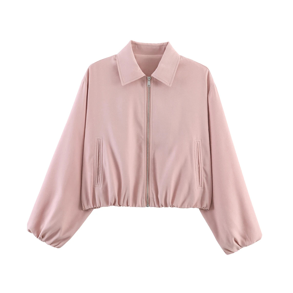 SLTNX Women's Bomber Jacket Zip Puffed Varsity Jackets for Women Cropped Demi-season Jacket for Women Coats New Outerwears
