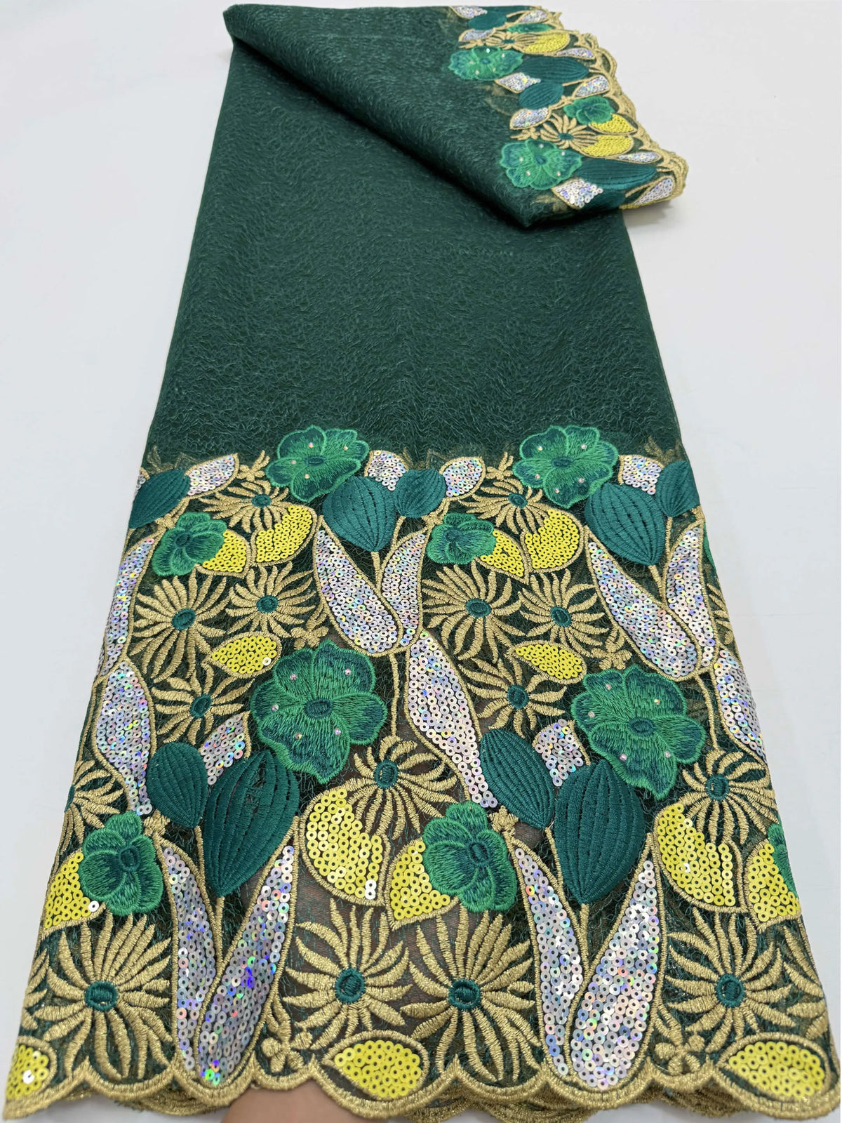 African Sequins Net Lace Fabric 2026 High-Quality Nigerian French Mesh Tulle Lace For Luxury Wedding Party Dresses Sewing