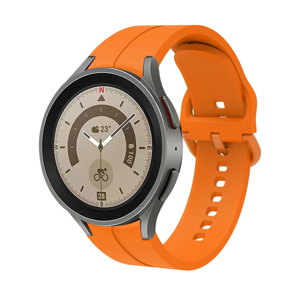 No Gap Silicone Strap For Samsung Galaxy Watch 6/4 Classic 47mm/43mm 5 Pro 45mm Bracelet Band For Galaxy Watch 7/6/5/4 40mm 42mm