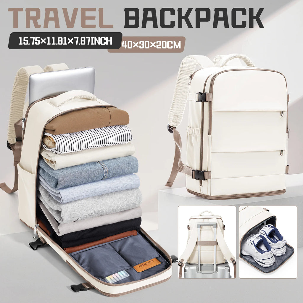 Ryanair Backpack 40x30x20, Airline-Approved Hand Luggage Cabin Max 40x30x20 Travel Backpack for Women Men, 14in Laptop Backpack