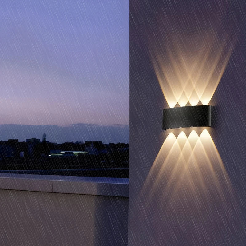 Up and Down LED Wall Lamp Waterproof Interior Wall Light For Bedroom Living Room Corridor Indoor Outdoor Lighting