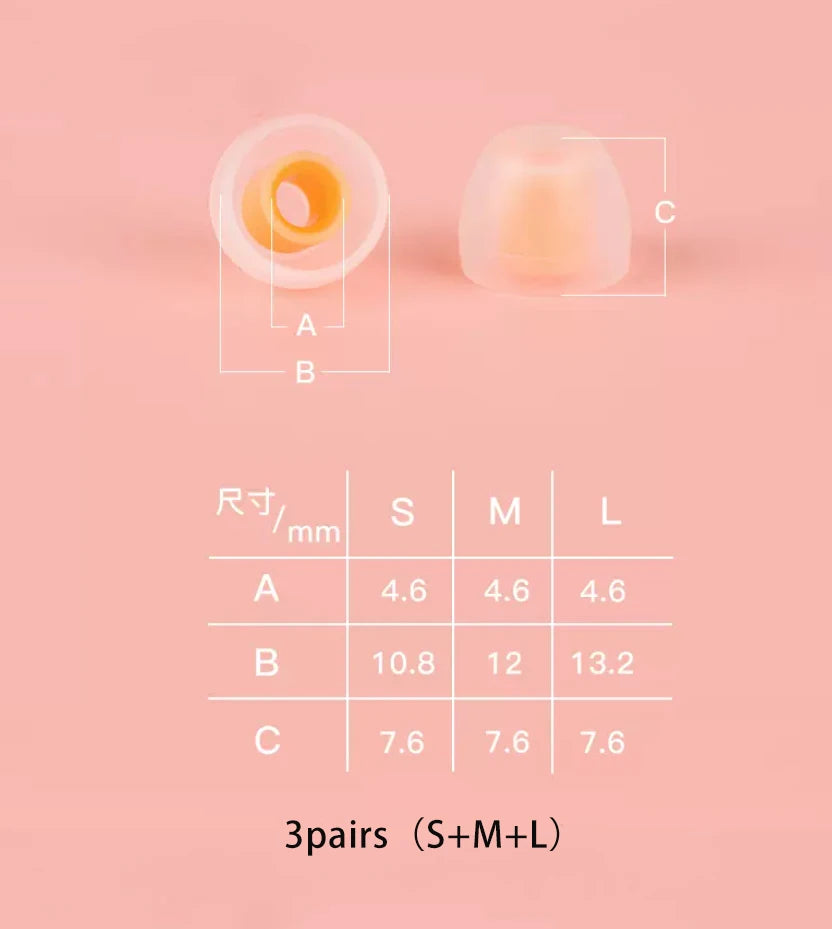 DUNU Candy  Eartips L/M/S for 4.0-5.5mm Nozzle, Universal Silicone Ear Tips for Headphone Earbuds