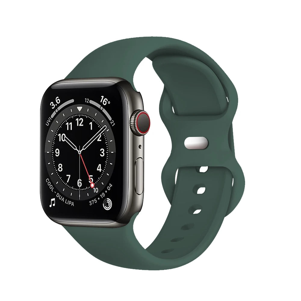 Silicone Strap for Apple Watch Band Ultra 49mm 45/44/42mm Watchbands 41/40mm iwatch Rubber Sport Bracelet on iWatch Series 76543