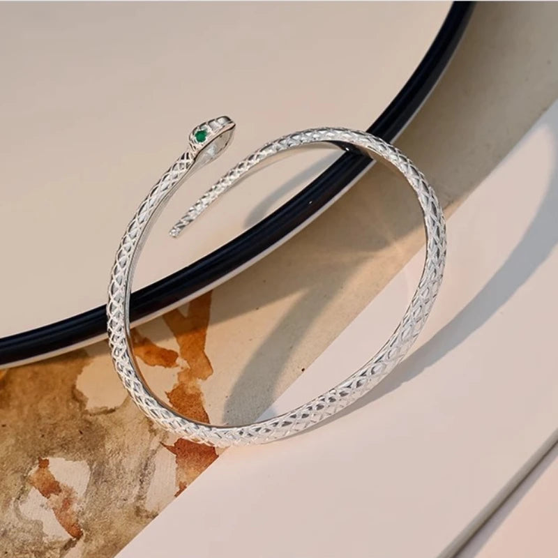 Fashion Originality Personalized Snake Open Cuff Bracelet&Bangles for Women Girl Trendy Daily Party Jewelry Friend Creative Gift