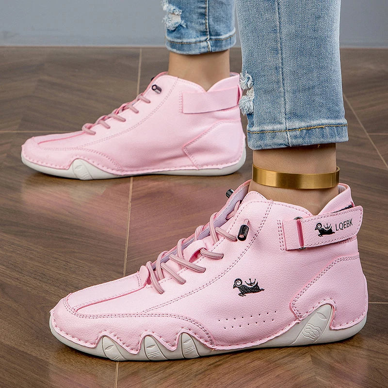 Women's Boots Lace Up Flat with Basic Ankle Boots Fashion Short Boots Waterproof Female Walking Shoes 2024 Luxury Footwear