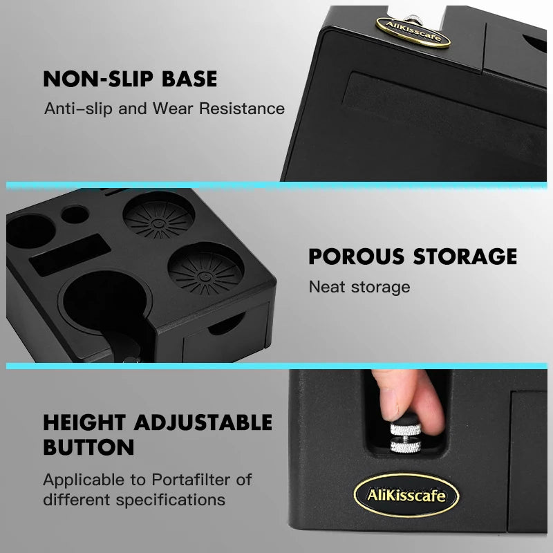 AliKisscafe Coffee Tamping Station Portafialter Holder 51mm 54mm 57 58mm For Delonghi Breville Espresso Accessory Barista Tools