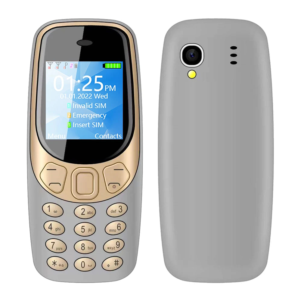 SERVO Q3308Pro 3 SIM Card Mini Mobile Phone Bluetooth Dial Magic Voice FM Call Recorder 1.33inch Small Pocket Button Cell Phones