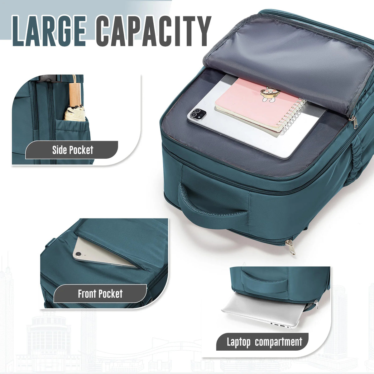 Ryanair Backpack 40x30x20, Airline-Approved Hand Luggage Cabin Max 40x30x20 Travel Backpack for Women Men, 14in Laptop Backpack