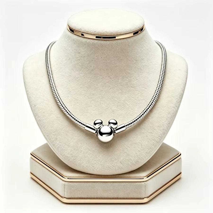 S925 Silver Life Tree Ball shaped Gold Heart Thread Necklace Suitable for Women's Daily Wear DIY Exquisite Jewelry Gifts