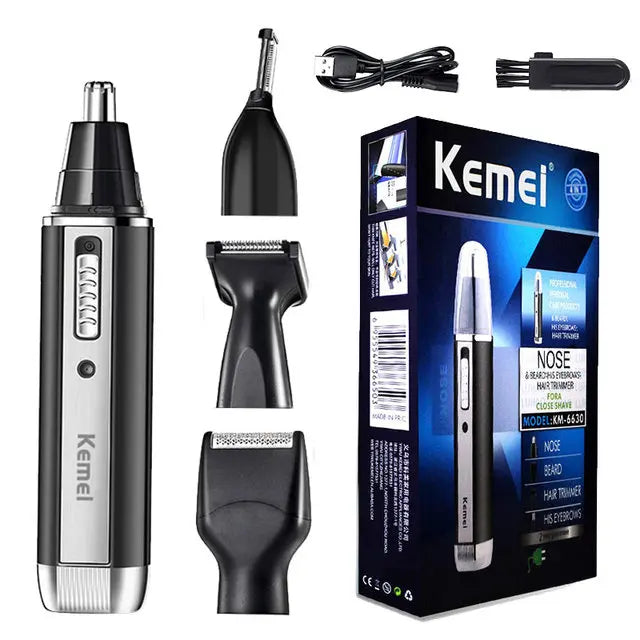 Kemei Rechargeable Electric all in One Hair Trimmer for Men Grooming Kit Beard Trimer Facial Eyebrow Trimmer Nose Ear Shaver