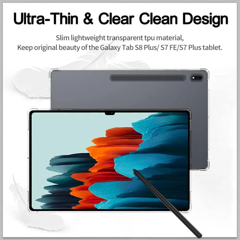 Tablet Case For Samsung Galaxy Tab S8 S9 S10 S11 Ultra 14.6 TPU Cover Tab S10 Llte S9 S8 S7 S11 11" FE Plus 12.4 inch Funda