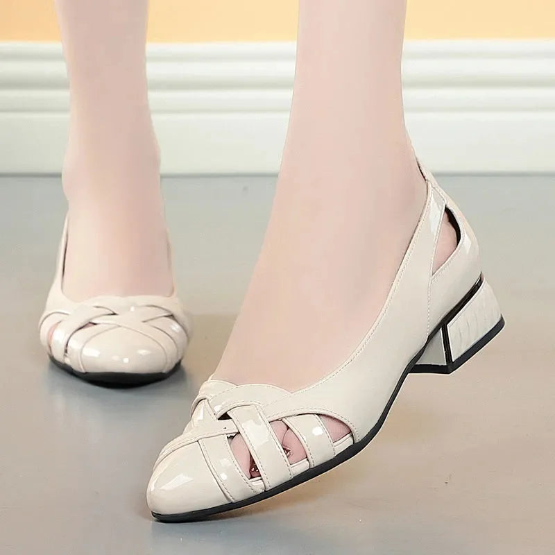 Women Fashion Sweet Light Weight Brown Spring Slip on Flat Shoes Lady Casual Black Pu Leather Office Loafers Zapatos Mujer B9646