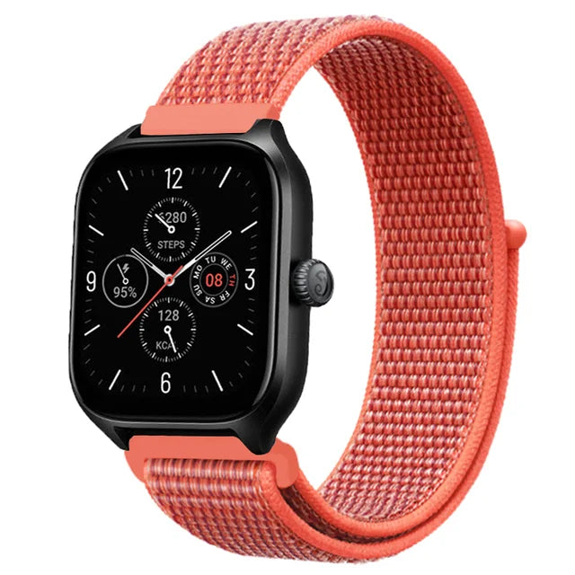 20mm 22mm Nylon Loop Strap for Amazfit GTR 47mm/GTR4 3 Pro/GTS 4 mini/3 Bracelet for Amazfit Balance 3 2/bip 5 6 Max/Stratos 2 3