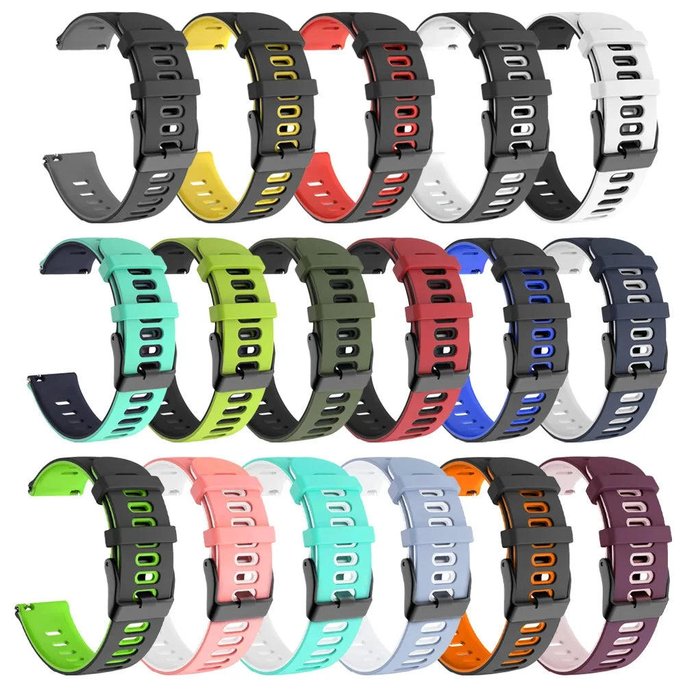 20mm 22mm Silicone Strap For Garmin Venu 3 Band Forerunner 265 255 245 165 Music Vivoactive 4 Bracelet For Garmin Venu Sq 2 Plus