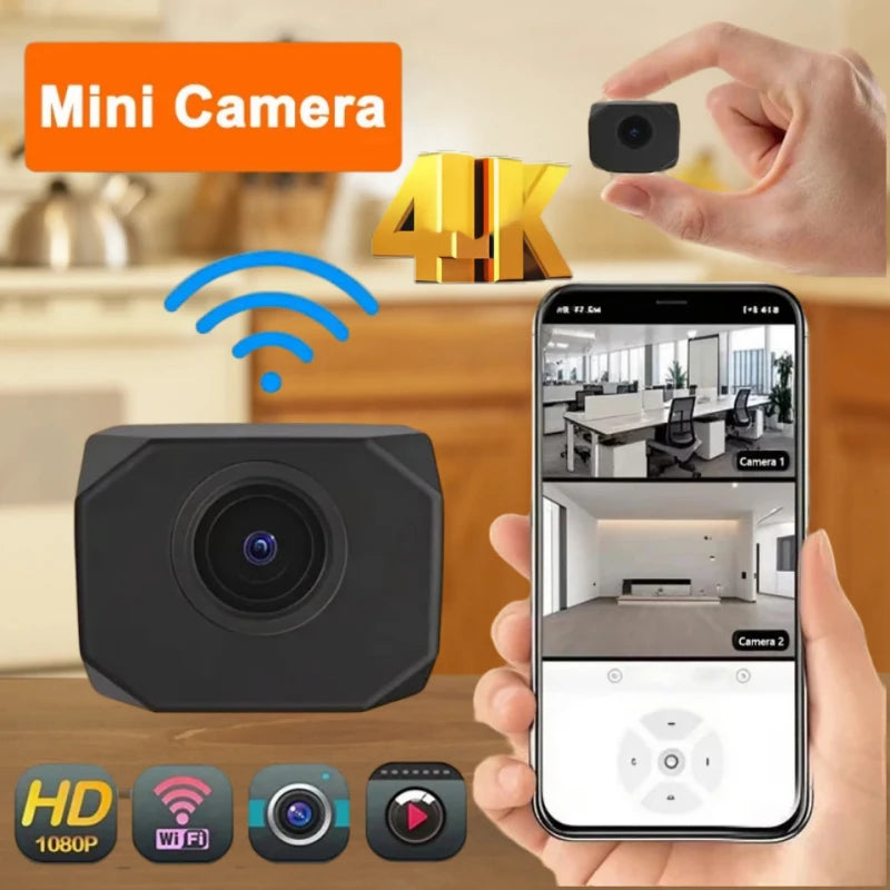 4K HD WiFi Security Camera for Home Mini Smart Indoor IP Surveillance with APP Remote Monitoring Portable Design 2026 NEW