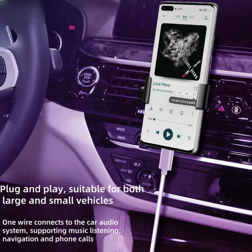 USB Type C to 3.5mm Jack AUX Audio Cable with DAC for Car Speaker Headphone Compatible Tipo C Auxiliary Adapter Cable Converter