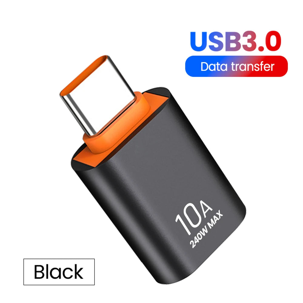 NNBILI 10A USB A To USB C OTG Adapter Type C to USB Converter USB 3.0 Adapter For Xiaomi 14 MacBook USB To Type C OTG Connector