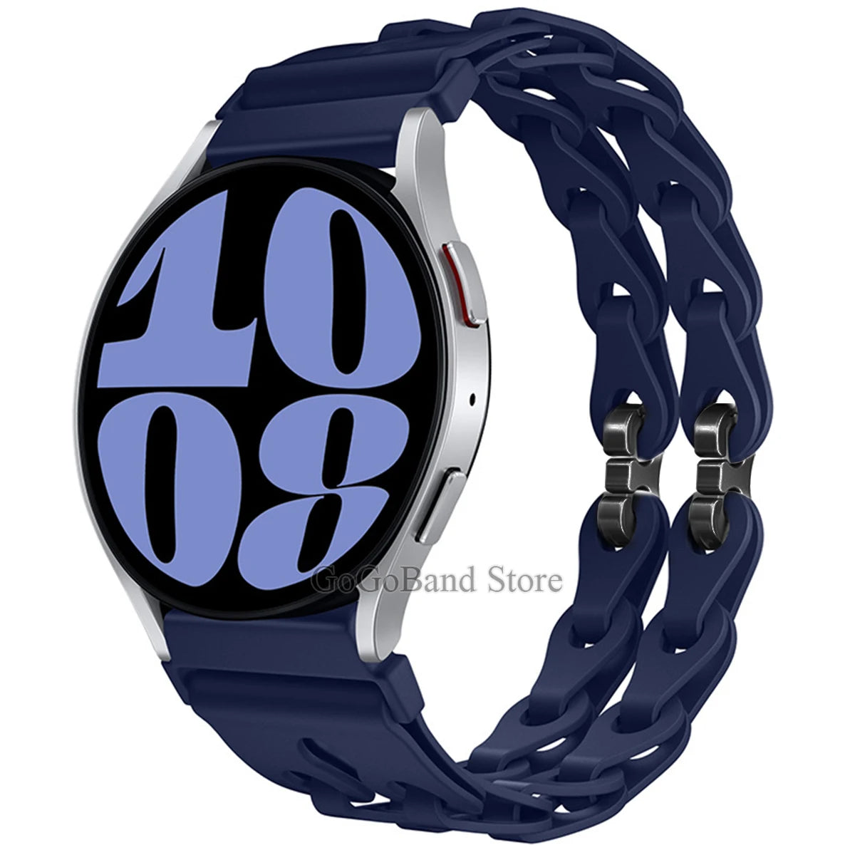 22mm 20mm Chain Strap for Samsung Galaxy Watch 7 6 5 4 6Classic Silicone Band for Huawei GT4 3Pro for Amazfit GTR 4/GTS Bracelet