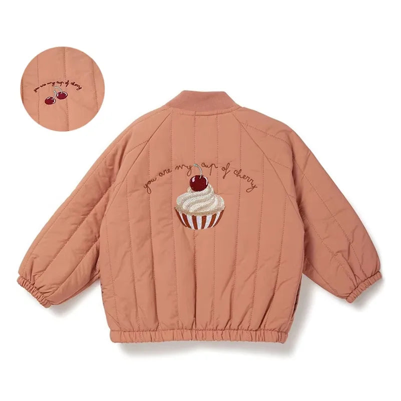 1-6Y Kids Clothing Spring Thickened Down Cotton Girl Jacket Baby Children Warm Coat Toddler Kids Outwear Children Clothes Winter