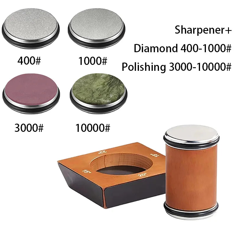 4 Angles Rolling Knife Sharpener Kit For Straight Edge Roller Knife Sharpening With Industry Diamonds Whetstone Chef Knife Set