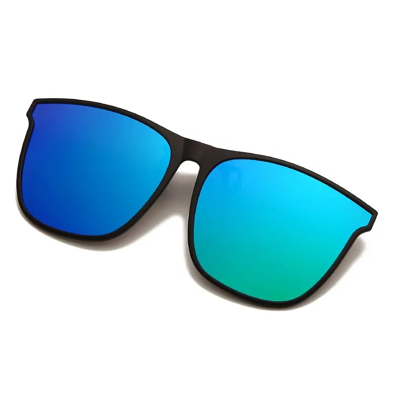 Clip On Sunglasses Men Photochromic Car Driver Goggles Night Vision Glasses Anti Glare Vintage Square Glasses