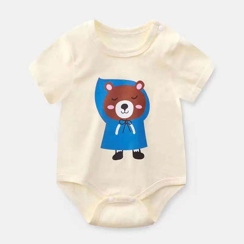 Newborn Baby Rompers Cotton Infant Body Short Sleeve baby Jumpsuit Cartoon Baby Boy Girl clothes 0-24M Crawling Baby