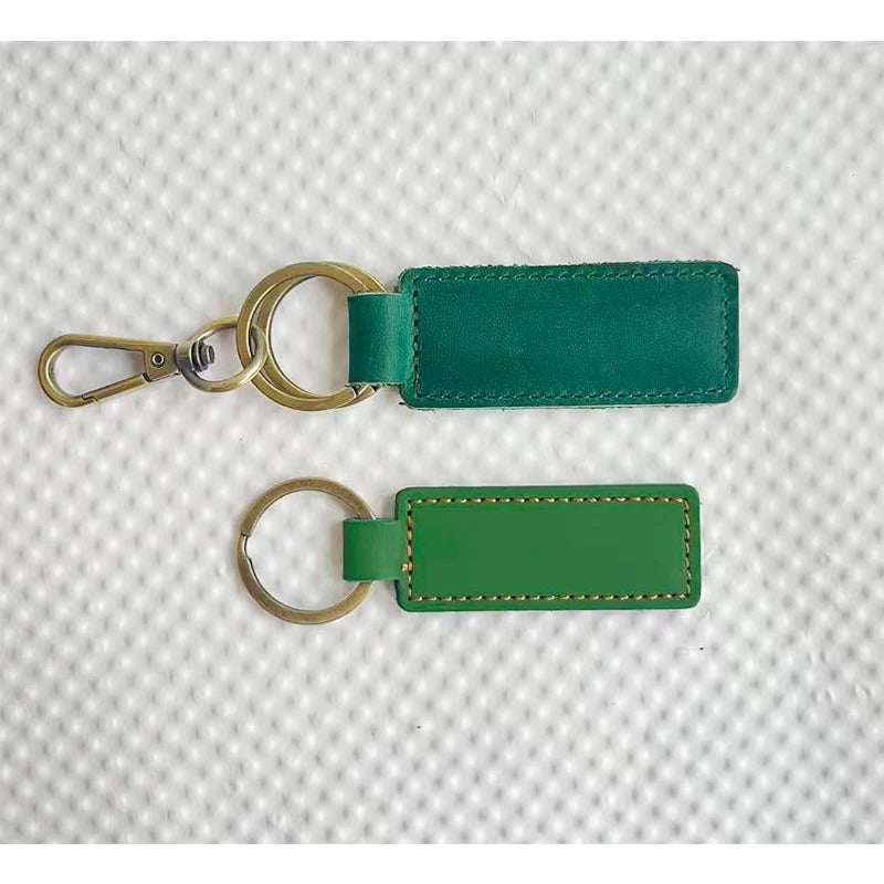 Free Customized Fashion Women Genuine Leather Keychain Vintage Creative Pendant Handmade Small Gift DIY Present Car Key Chain