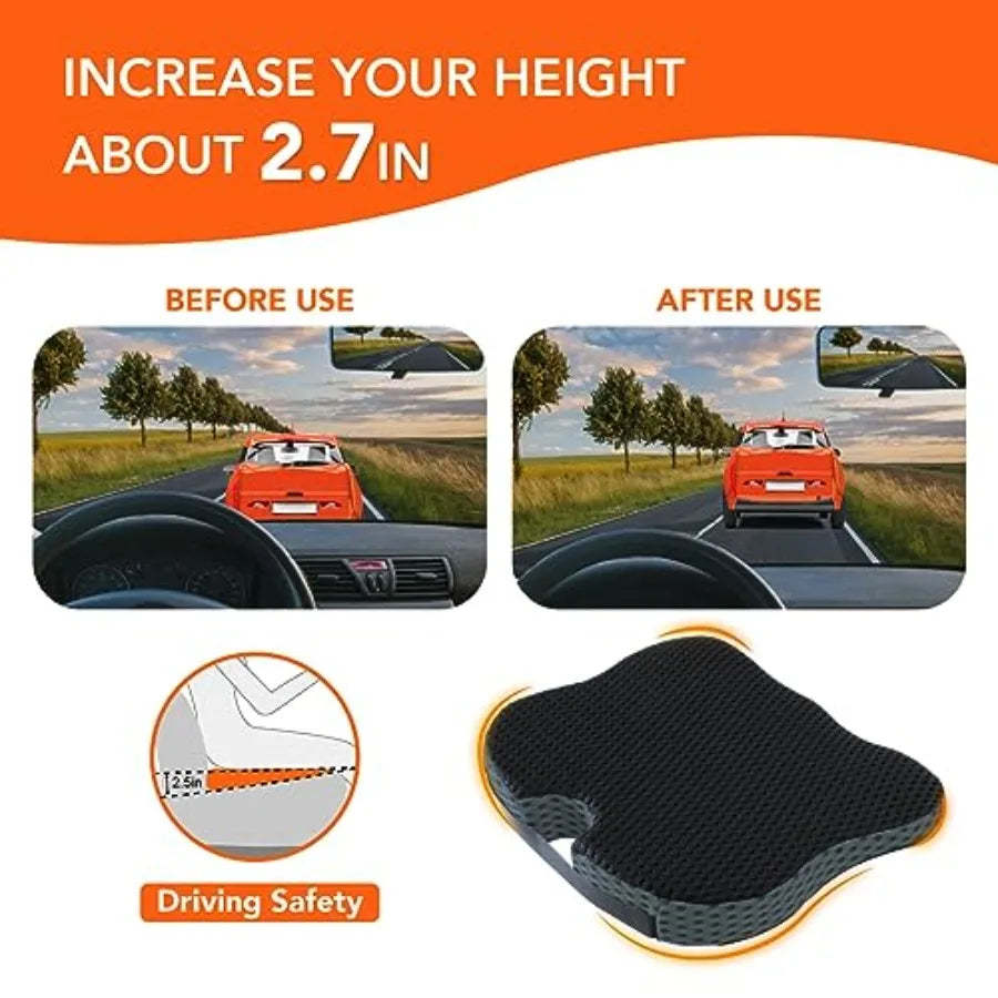 Car Seat Cushion, Comfort Memory Foam Car Cushions for Driving