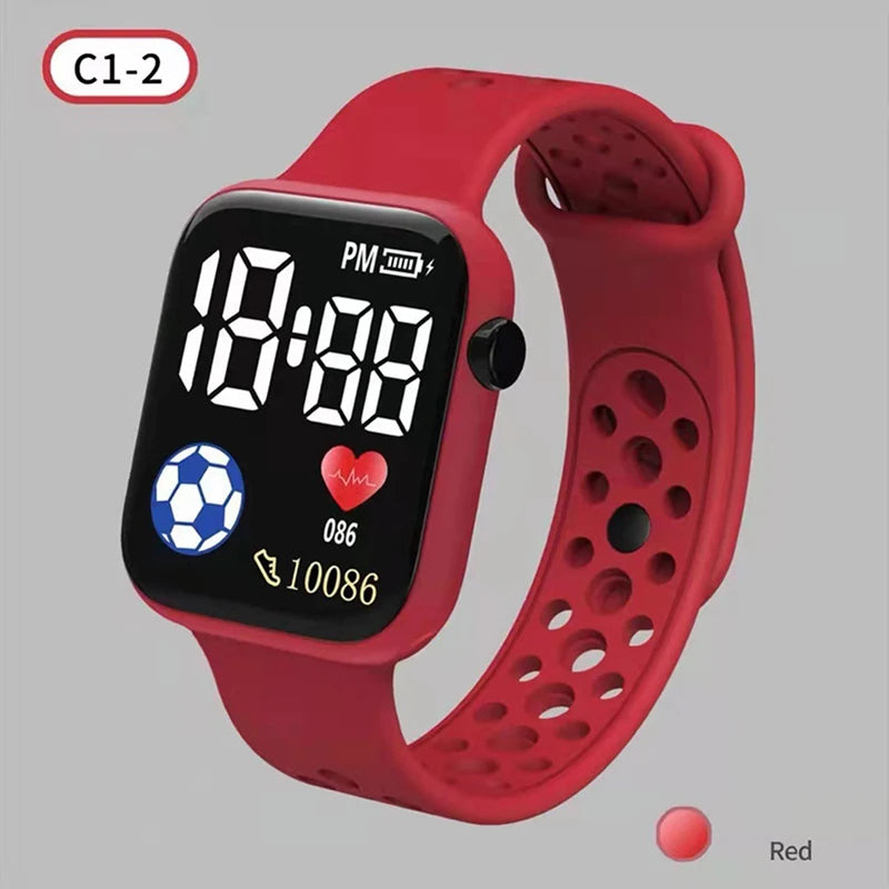 2026 LED Digital Watch For Kids Boys Sports Waterproof Watches Girls Silicone Digital Watch Casual Childrens Electronic Reloj