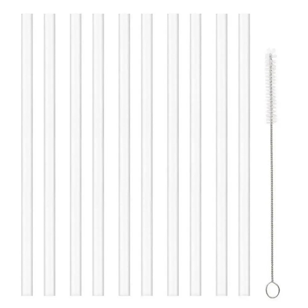 New 9mm Straight Drinking Straws Vacuum Tumbler Themos Cup Bottle Replacement Straw with Brush Suitable for  18-40oz