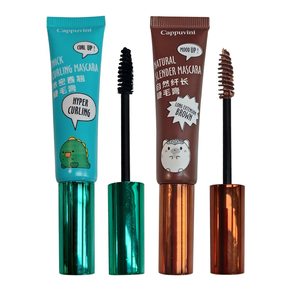Toothpaste Tube Mascara Waterproof - 12H Long Thick Curled Lengthens Natural Look Smudge-proof Long-lasting Black Lashes