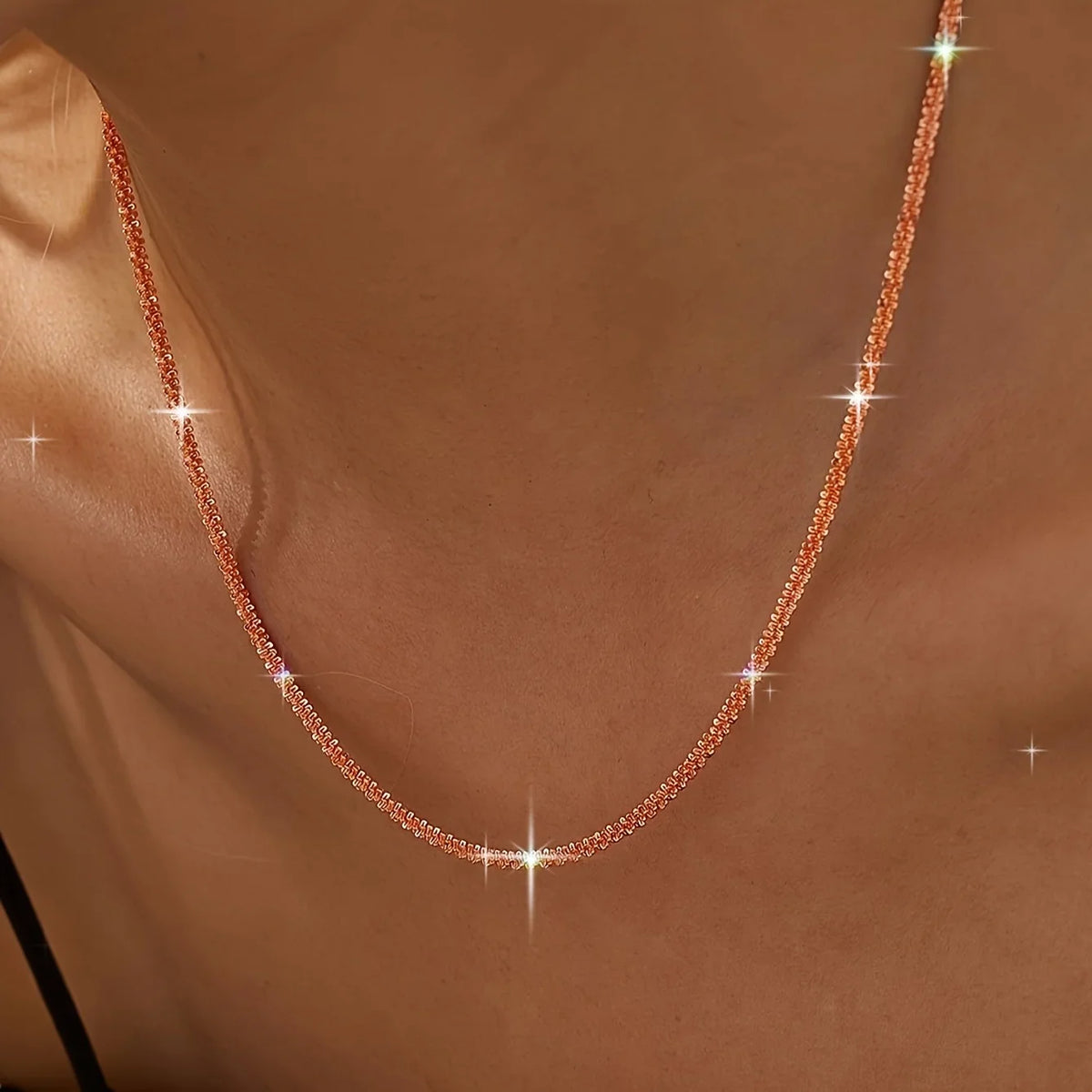 LUXUKISSKIDS 10PCS Shiny Solid Chains Elegant Necklaces for Woman Sparkling Cauliflower Clavicle Choker Simple Wholesale Jewelry