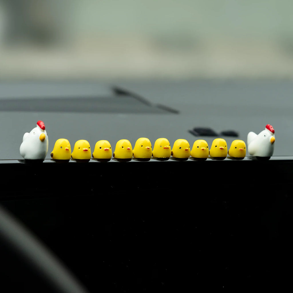 Cute Mini Animal Car Dashboard Accessories Fun Animal Car Rear View Mirror Decor Interior Ornaments Fairy Garden Home Car Gifts