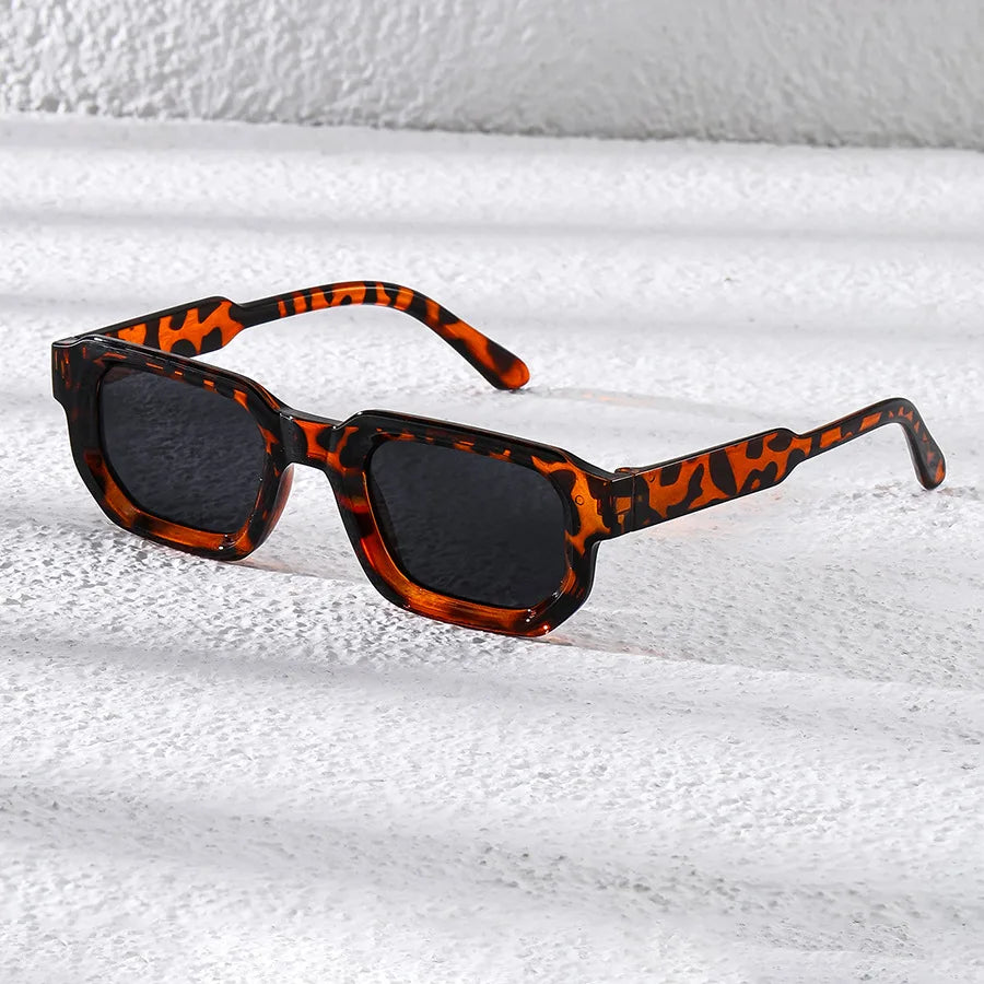 New Men Vintage Rectangle Frame Sunglasses Fashion Women Sun Glasses Luxury Brand Design Goggles UV400 Shades Eyewear