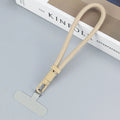 Adjustable Universal Braided Short Mobile Phone Lanyard Strap Hanging Chain Ring with Patch Wrist Strap Cell Phone Detachable