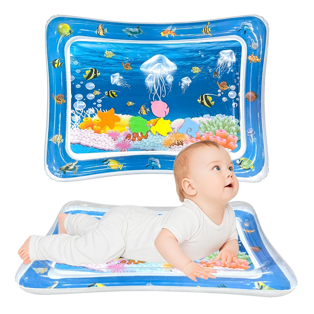 1pc Inflatable PVC Baby Playing Water Mat White Jellyfish Toddler Pad Kids Early Education Activity Toys Mat Cushion Kids Gift