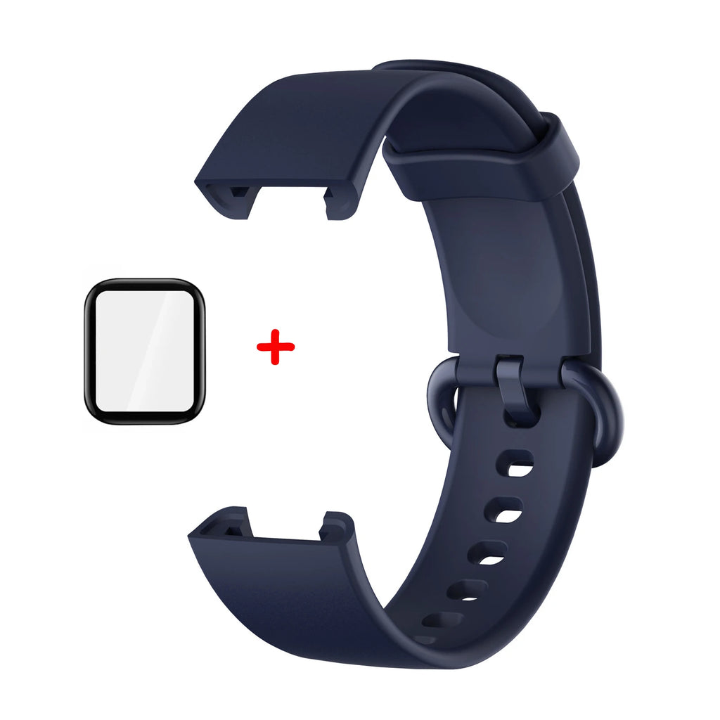 Silicone Straps for Redmi Watch 2 Lite Poco Watch Replacement watchband Bracelet for Xiaomi Watch Lite With Screen Protector