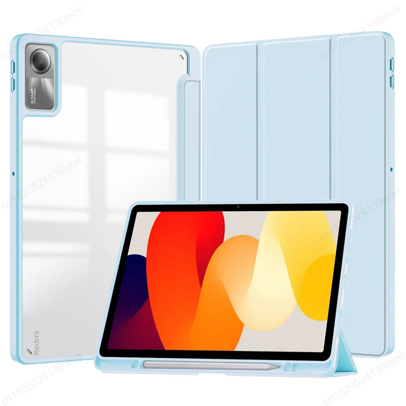 For Xiaomi RedMi Pad SE 8.7" 11" Case RedMi Pad 10.61" Pencil Holder Cover MiPad 7 6 5 Pro 11 inch Tablet Auto Sleep Funda Cover