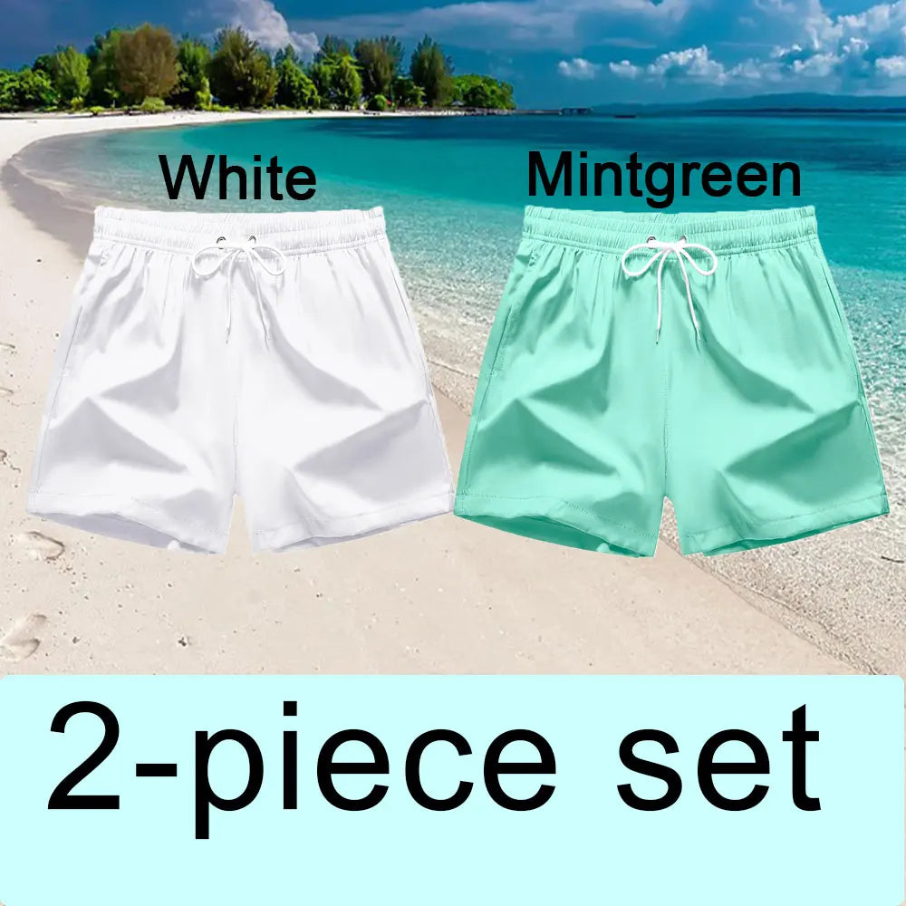 Swim Trunks Swim Shorts for Men Quick Dry Board Shorts Bathing Suit Breathable Drawstring With Pockets for Surfing Beach Summer