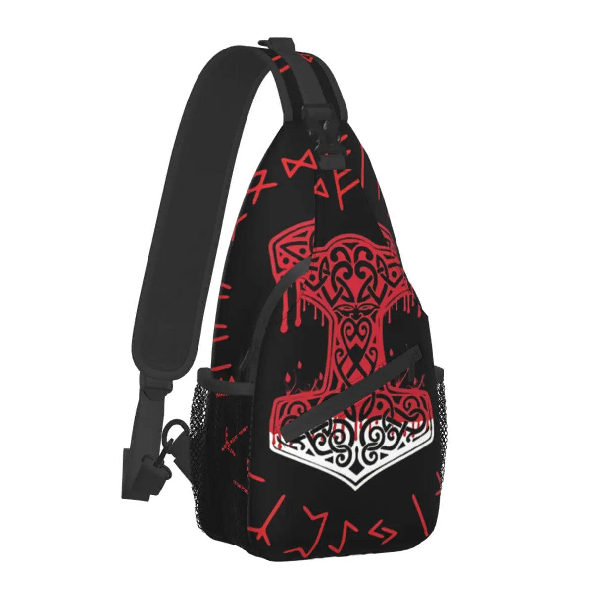 Norse Mythology Viking Crossbody Bag Sports Tree Of Life Triquetra Chest Bag Unisex Women Man Fashion Shoulder Backpacks Travel
