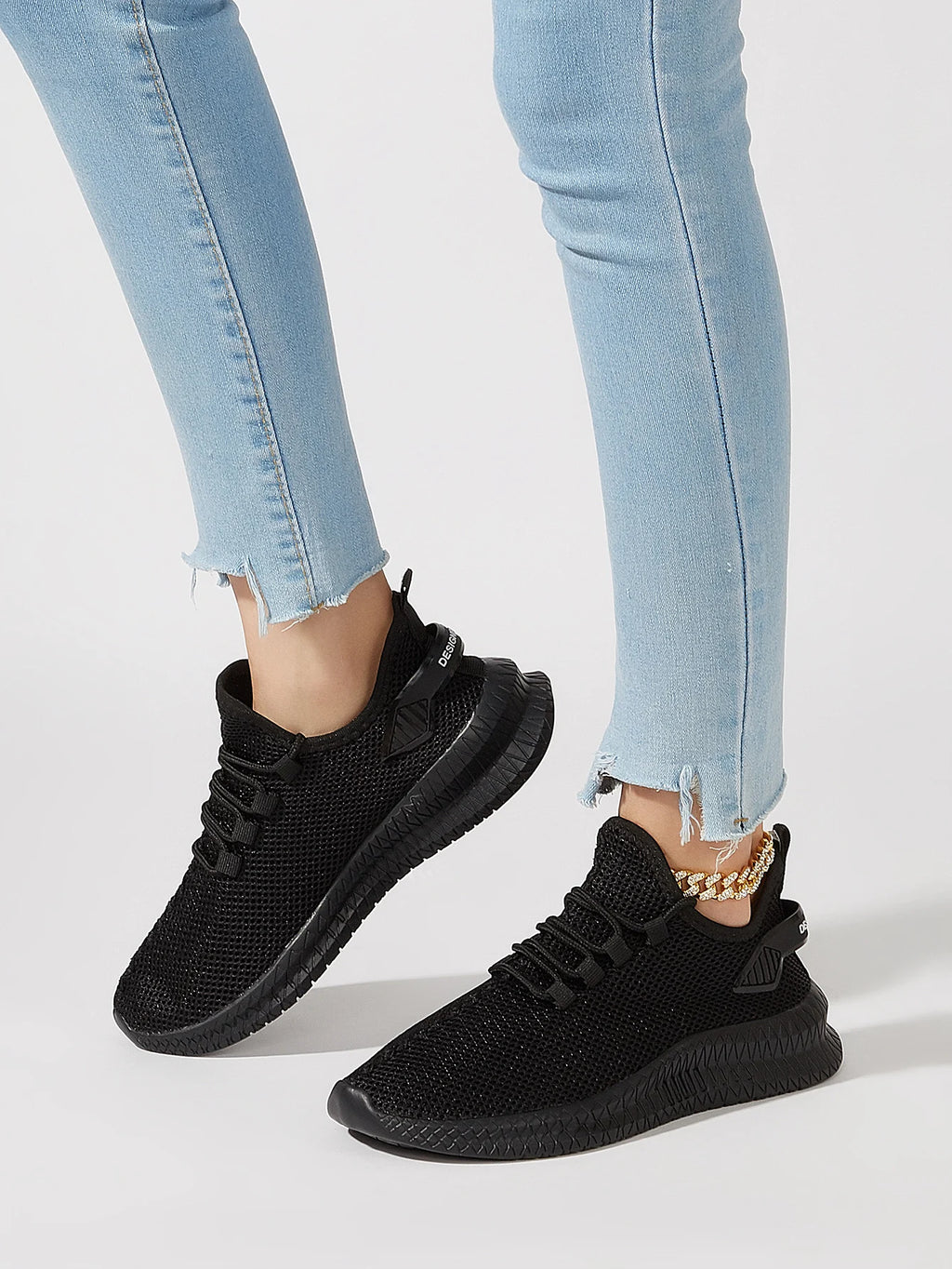 Size 44 Women Black Sneakers Lightweight Casual Walking Shoes Student Shoes Sports Breathable Non-Slip Lovers Shoes