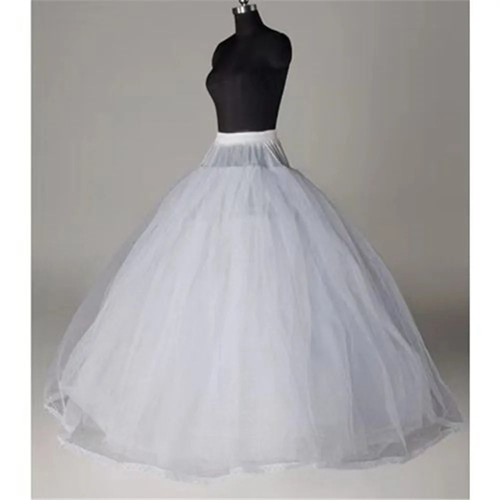 4/6/8 Layers Tulle Crinoline Skirt Hoopless Petticoat Underskirt for Bridal Wedding Dresses