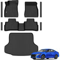 All Weather Floor Mats for 2020-2025 Nissan Sentra with Cargo Liner TPE Protection Full Set Trunk Mat
