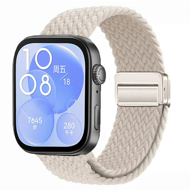 Magnetic Buckle Strap for Huawei Watch Fit 3/4/4 Pro Nylon Loop Bracelet Correa for Huawei Watch Fit 5/Fit 5 Pro Smart Wristband
