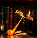 Fire-Breathing Dragon LED Light 3D-Printed Flying Dragon Desktop Decorative Lighting, Bedroom Ornament, Halloween Birthday Gift