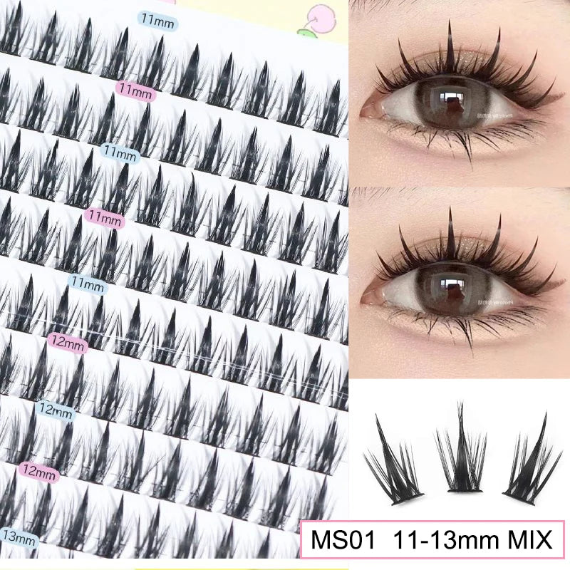 Sunflower Lashes Brown Manga False Eyelashes Natural Soft  Large Capacity Anime Eyelashes Douyin Wanghong Makeup Anime Eyelashes